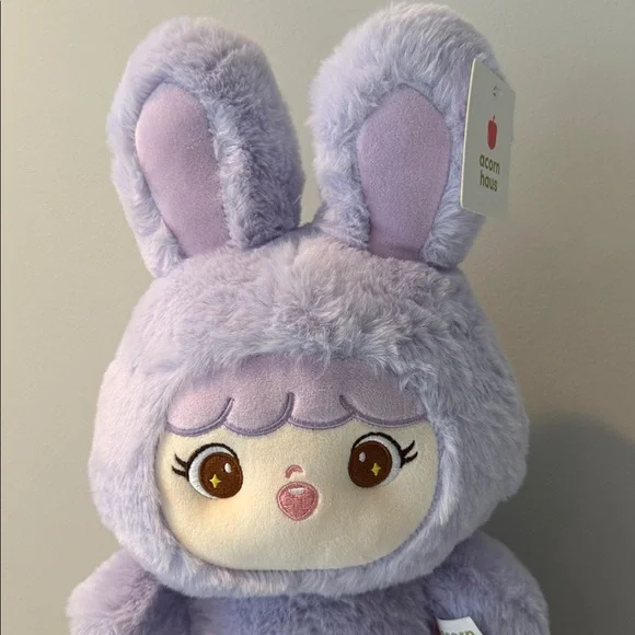 Plush Bunny Doll in Pastel Lavender - Picture 5 of 5